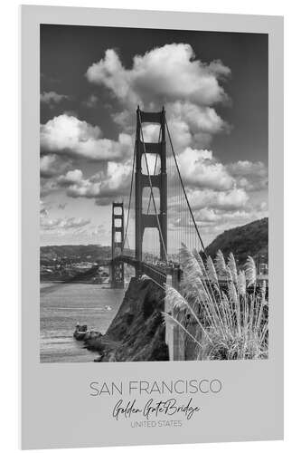 Foam board print San Francisco, Golden Gate Bridge