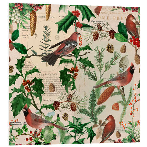 Tableau en PVC Winter Bird Forest