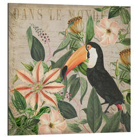 Tableau en aluminium Tropical Toucan