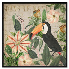 Gerahmter Kunstdruck Tropischer Tukan