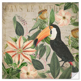 Sticker mural Tropical Toucan