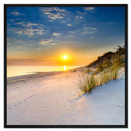 Gerahmter Kunstdruck Sonnenaufgang an der Ostseeküste II