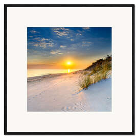 Ingelijste kunstdruk Sunrise on the Baltic coast II