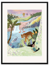 Gerahmter Kunstdruck Schaukel Traumwelt