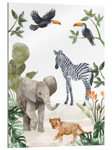 Tableau en plexi-alu Jungle Babies