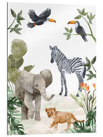 Tableau en plexi-alu Jungle Babies