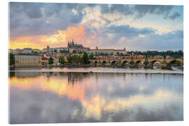 Akrylglastavla Prague Castle and Charles Bridge