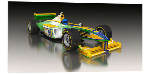 Cuadro de PVC Racing car, bolide with reflections