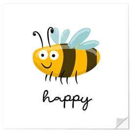 Wall sticker Bee happy