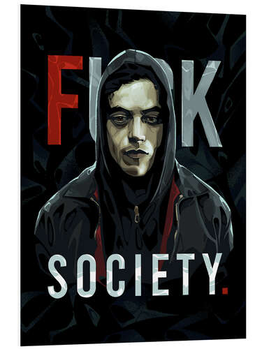 Print på skumplade Mr Robot Fsociety