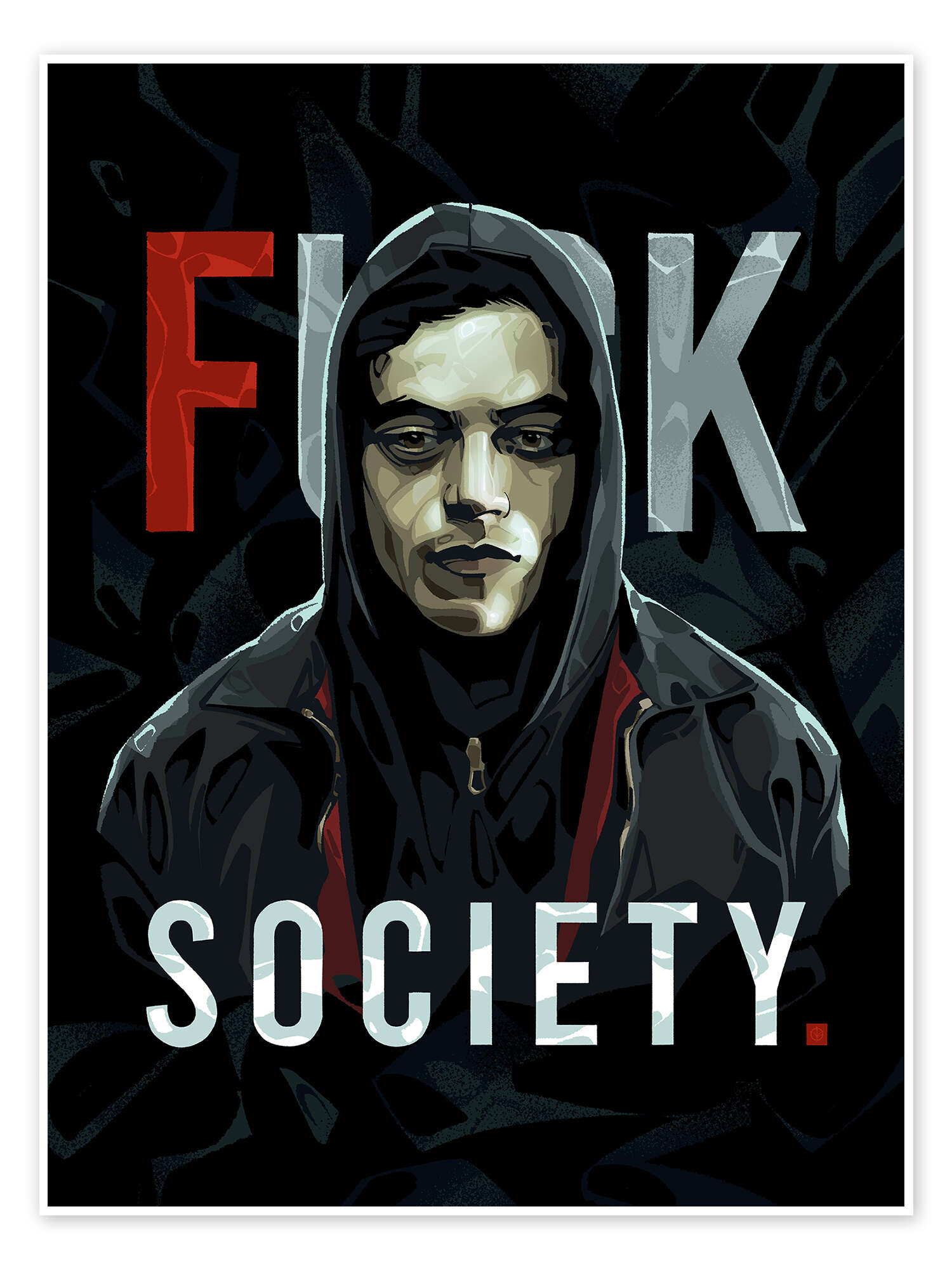 Robot Fsociety print by Abakumov | Posterlounge