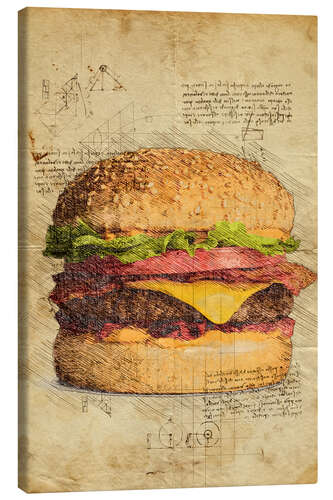 Tableau sur toile Burger