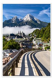 Poster Der Watzmann über Berchtesgaden