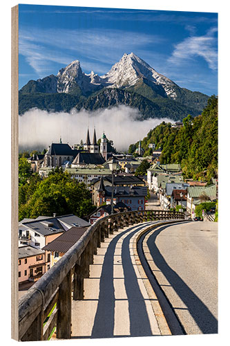 Stampa su legno The Watzmann over Berchtesgaden