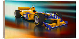 Quadro de madeira Racing car bolide