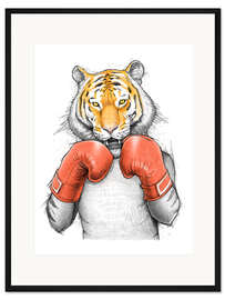 Gerahmter Kunstdruck Tigerboxer