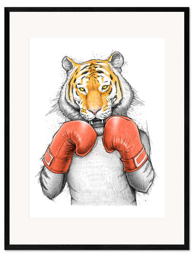 Kehystetty taidepainatus Tiger Boxer