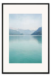 Gerahmter Kunstdruck Landschaft Brienzersee, Schweiz