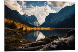 Cuadro de plexi-alu Sunset on Lake Dobbiaco