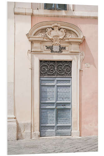 Foam board print Pastel color door in Rome