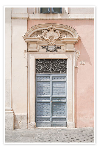 Poster Pastel color door in Rome