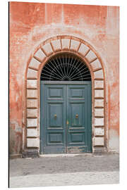 Cuadro de aluminio The blue front door in Rome