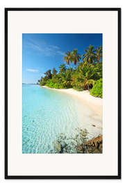Gerahmter Kunstdruck Paradies auf den Malediven