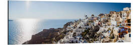 Aluminium print Santorini panoramic