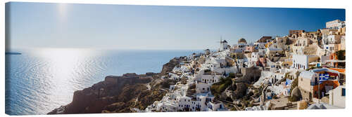 Canvas print Santorini panoramic