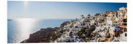 Foam board print Santorini panoramic