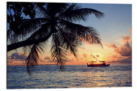 Magnettafel Sonnenuntergang auf den Malediven