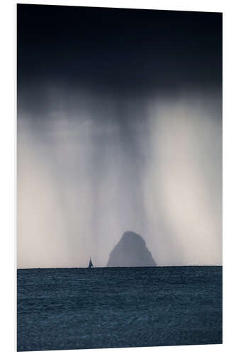 Bilde på skumplate Sailboat in the storm