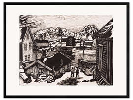 Framed art print Lille Molla Island in the Background, Svolvær
