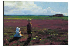 Alumiinitaulu Children picking berries on the moor