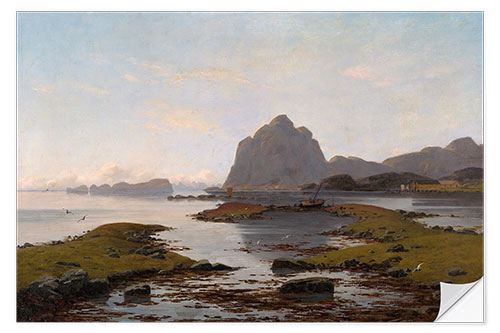 Selvklebende plakat Coastal Landscape from Northern Norway