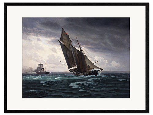 Ingelijste kunstdruk Seascape