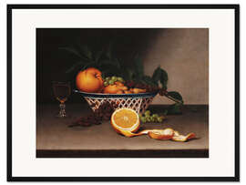 Gerahmter Kunstdruck Stilleben mit Orangen
