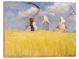 Holzbild Erntehelfer - Anna Ancher
