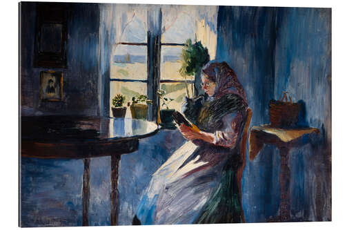 Gallery print Woman reading by a window