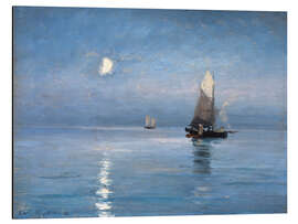 Magnettafel Fischkutter in der Mondnacht