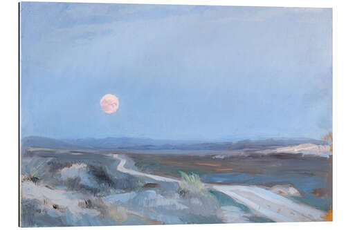 Gallery Print Landschaft von Stenbjerg mit Mond