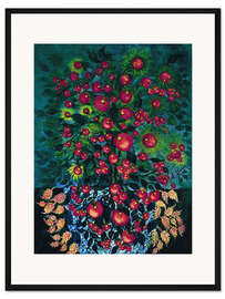 Gerahmter Kunstdruck Äpfel mit Blattwerk, 1929-1930