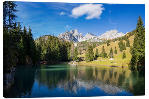 Leinwandbild Almsee mit Großer Bischofsmütze