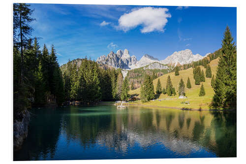 Hartschaumbild Almsee mit Großer Bischofsmütze