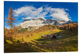 Aluminium print Neustattalm in the Dachstein in autumn