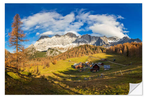 Vinilo para la pared Neustattalm in the Dachstein in autumn