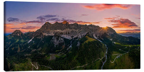 Canvas print Dachstein at sunrise in the Alps