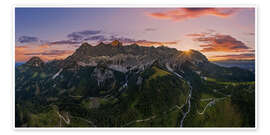 Poster Dachstein at sunrise in the Alps