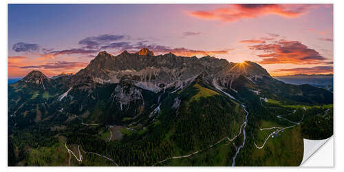 Sticker mural Dachstein at sunrise in the Alps