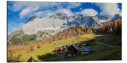 Cuadro de aluminio Neustattalm in the Dachstein in autumn